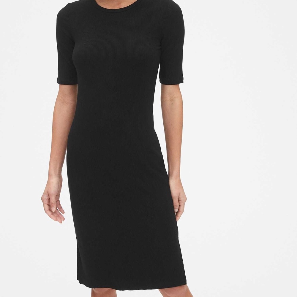 GAP Sheath Midi Dress Ribbed Knit